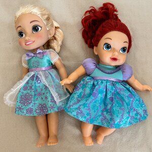 Bundle: Young Anna (Frozen) and Young Ariel (Little Mermaid) Dolls